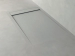 Receveur de douche caniveau, LIVRAISON RAPIDE EN 7-8 JOURS -  Extra plat, Largeur 100 à 200 cm x 70 à 90 cm, couleurs aux choix, Résine anti glissant PN24, finition ardoise